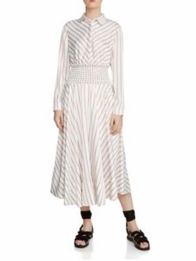 Maje Revolve Striped Midi Shirt Dress Size 3 (M/L)